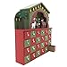 PIONEER-EFFORT Christmas Wooden Advent Calendar House with 24 Drawers and Nativity Scene Count Down to Christmas Decoration Fill Small Gifts for Kids (9.4''x2.3''x11.4''H, Colorful)