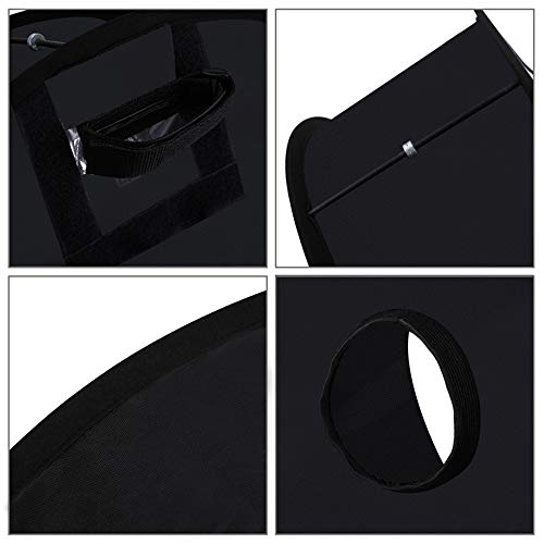POTENCO 45cm Ring Softbox Speedlight Round Style Flash Light Shoot Soft Box Foldable Soft Flash Light Diffuser - Thumbnail 3