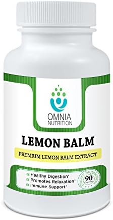 Omnia Lemon Balm Extract | Nature's Solution to Anxiety Relief | Calming Herbal Sleep Aid and Powerful Antioxidant | 100% Natural | Made in the U.S.A.