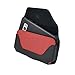 AISCELL EX Large Holster Pouch for Galaxy S25 Ultra, S25+,A36,A26,A35, A25, A16,A15, S24 Ultra, S24+, A54 5G, S23 Ultra, S23+, S22 Ultra, Red Black Leather Pouch Belt Case(Fits Bulky Cover on)