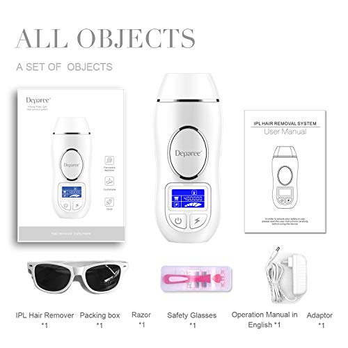 Deparee Facial & Body Permanent Hair Removal for Women - IPL Laser Hair Remover for Women Legs, Underarms, Bikini Area and Facial Hair
