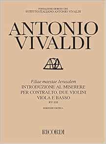 Filiae Maestae Jerusalem Rv 638 Antonio Vivaldi 9790041912660 Amazon Com Books amazon com