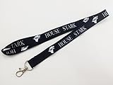 House Stark Black Lanyard with clip for keys or id badges. Perfect for auto/car keys, work id badges, school id badges. Must have for every Game of Thrones fans and House Stark fans