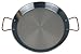 The Hungry Cuban Carbon Steel Paella Pan with Red Handle, 15-Inch-by-38-cm