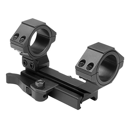 NcSTAR AR15 QR Weaver Mount/Cantilever Scope Mount Rear Ring/30mm and 1-Inch Inserts (MARCQ), Black
