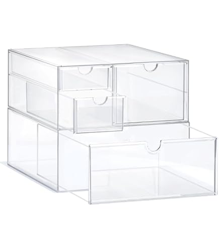 Moocorvic Desk Organizers And Accessories Large Capacity Classroom Organization Transparent Small Drawer Desk Supplies For Teen 3 Layers