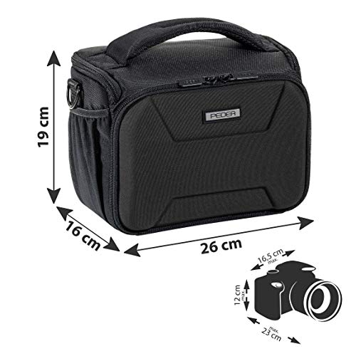 PEDEA SLR-Kameratasche "Guard" Schultertasche Messenger Kameratasche Umhängetasche Kamera Tasche mit Regenschutz, Tragegurt und Zubehörfächern – Bild 3