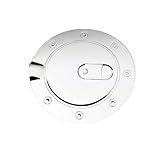 E-Autogrilles Triple Chrome Plated ABS Gas Door Cover for 05-09 Ford Mustang (66-2205)