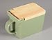 Zero Japan Bee House Premium Salt Box with Hinoki Lid - Container for Sea Salt and Spices - Elegant Cellar for Kitchen Countertop - Artichoke Green, 16 oz