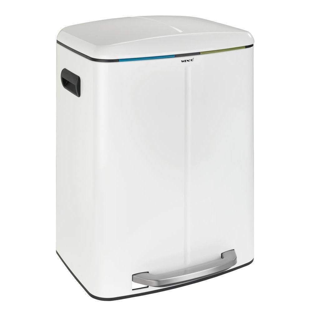WENKO Cubo CON Pedal Easy 2x20l Primo Blanco