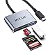SD Card Reader USB C, MOKCAO 3 in 1 Type C Micro SD TF Card Adapter 2T Capacity Camera Memory Cards Suitable for MacBook Pro iPad Pro 11