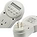 ETvalley Digital Outlet Timer Home Wall Plug-in Switch Energy-saving Outlet, Pack of 2, White