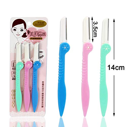 Eyebrow Razor Kit, 9 Pcs Foldable Eyebrow Shaper Grooming, Eyebrow Stencil For Women & Man