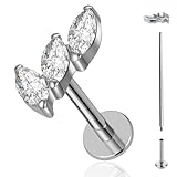 WOLAYI 16G Tragus Conch Helix Flat Labret Body
