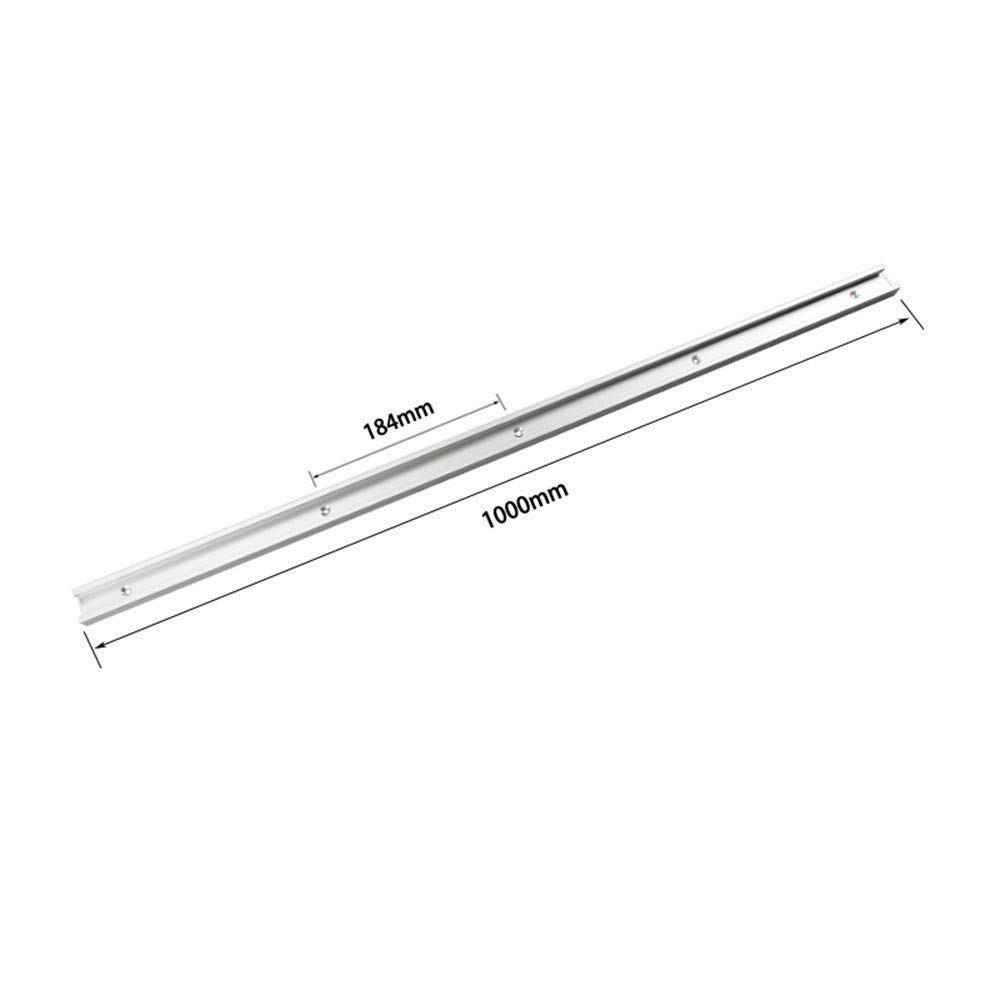 belupai 1000mm T-Slot T-Track Miter Track Jig Fixture Slot Straight Edge Clamping Tool 30x12.8mm Guide Aluminum Alloy T-Slot Track Locking Handle Heavy Gauge for Woodworking Router Table Saw