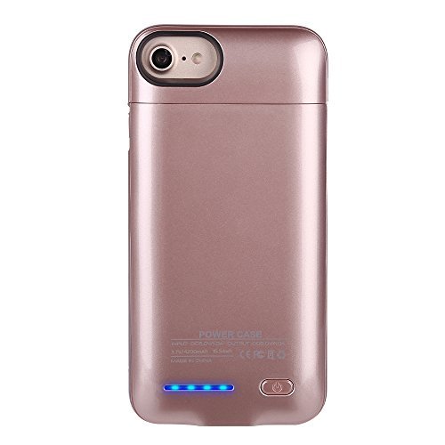 Battery Case for iPhone 8 Plus / 7 Plus / 6S 6 Plus, Mbuynow 4200mAH Portable Charging Case for iPhone 8 Plus / 7 Plus(5.5 inch) External Rechargeable Charger Case Protective Power Charger(Rose)