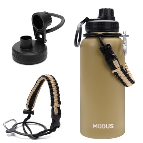 Garrafa Térmica De Água Isolada 950ml Quente & Frio De Aço Inox Com Alça (Caqui)