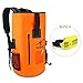 30L Waterproof Backpack Dry Float Bag with Zipper Pocket and Adjustable Shoulder Straps - Large Sack for Kayaking,Beach,Snowboarding Water Sports