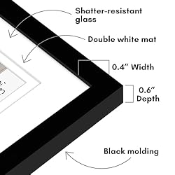 Americanflat 4x6 Picture Frame - Use as 2x3 Frame