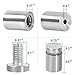 LuckIn Stainless Steel Glass Standoff 3/4