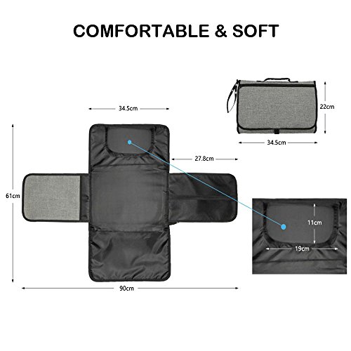image for Baby Portable Diaper Changing Pad - Zoda Infants Portable Changer Mat 