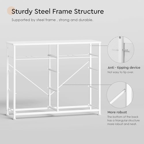 YeTom Dresser for Bedroom with 10 Drawers, 4-Tier Wide Storage Chest of Drawers with Removable Fabric Bins for Closet Nursery Bedside Living Room Laundry Entryway Hallway, White