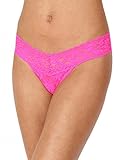 Hanky Panky Women's Signature Lace Low Rise Thong Panty, Passionate Pink, One Size