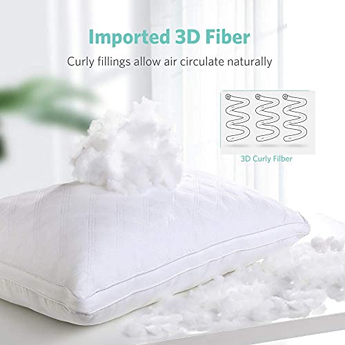 Sable Gusseted Bed Pillows (2Pack), Premium Down Alternative, 100