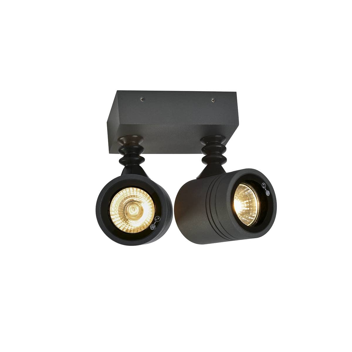 SLV Surface-Mounted Wall and Ceiling Light MYRA Wall/Illumination for Walls, Paths, entrances, LED Outdoor spot, Surface-Mounted Outdoor Light, Garden lamp, Ceiling spot / GU10 IP55 50W Anthracite