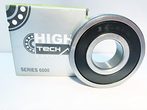 6305-2RS/C3 - Deep Groove Ball Bearing, High Tech Bearings, 25x62x17 mm, C3 Clearance, Metric, Steel Cage, Rubber Double Sealed, Pre-lubricated