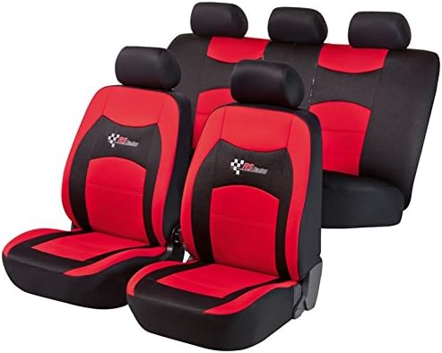 Timon 40399, Car seat covers, protective covers, Complete set, black, red