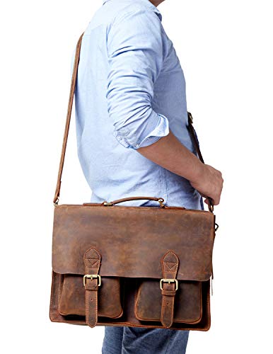 5 Kattee+Leather+Vintage+Briefcase+Messenger