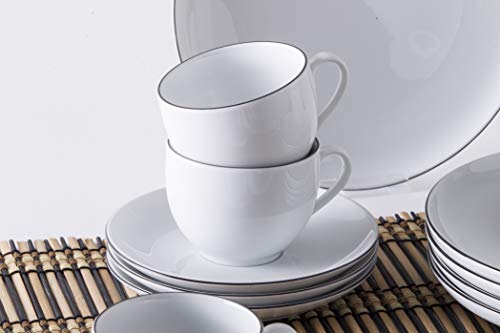 KAHLA 050466O69896C Black Urban Line Geschirrset Porzellan 6 Personen Kaffeeservice Teeservice Frühstück Tassen Teller… – Bild 6