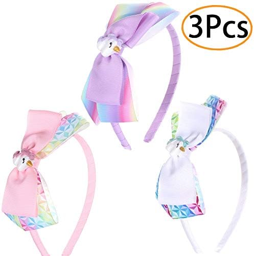 URSKYTOUS 3 Pack Unicorn Headbands Birthday Party Supplies Favor Hairbands Unicorns Gifts for Girls, Teens, Kids, Children