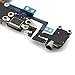 COHK USB Charging Port Dock Flex Cable with Microphone and Headphone Audio Jack Replacement for iPhone 6s Plus 5.5 inchs Grey
