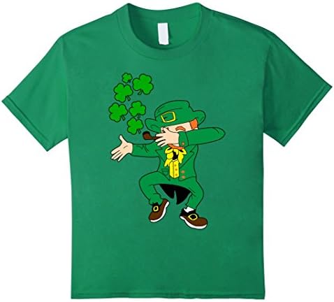 Kids Dab Leprechauns Dabbing T-shirt Patrick's Day 12 Kelly Green