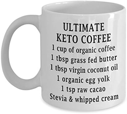 Keto Coffee Mug - Ultimate Ketosis Bulletproof Butter Coconut Oil Diet Dieting Recipe