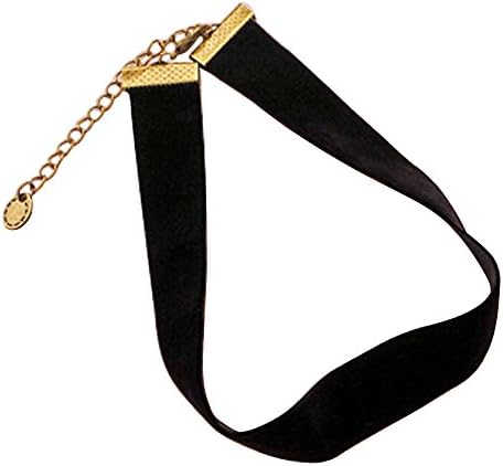 SWORD GOLDDEN Gothic Black Velvet Stretch Choker Necklaces
