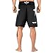 Elite Sports Men’s MMA Fight Shorts, Star Series UFC, BJJ, No Gi, Grappling, Jiu Jitsu Shorts (White, Medium)