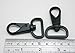 Generic Metal Black Lobster Clasps 1 Inches Internal Diameter D Swivel Trigger Clips Straps Pack of 6