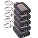 HDE 5x Emergency 3 LED Torch Flashlight Key Fob Solar Energy Power Keychain Lamp Light (Black)