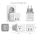 TESSAN Type E F Plug Adapter, France Germany Power Adapter with 2 USB 3 American Outlets, Schuko European Travel Plug Adaptor for US to Europe German Frence Iceland Spain Russia Poland EU