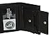 Leatherboss Leather Boys Slim Compact Flap Id Coin Pocket Trifold Wallet, Black