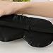 LUXVEER Authentic Natural Silk Sleep Mask Super Smooth Blindfold Eye Mask with 2 Free Ear Plugs (Black)
