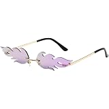 Amazon.com: 3 pares de gafas de sol con forma de llama de fuego, gafas de  sol para unisex (rojo, morado, verde) : Ropa, Zapatos y Joyería