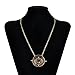 lureme Fashion New Style Gold Tone Time Hourglass Necklace Time Converter Necklace Circular Pendant(01003558)