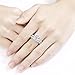 Newshe Jewellery Wedding Rings for Women 925 Sterling Silver Bridal Set AAAAA Cz Princess Cut Engagement Ring Band Size 5-10