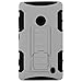 NOKIA Lumia 520 Case, CellJoy [Future Armor] (Gray) Nokia 520 Hybrid Cases Full Body Dual Protective Cover [Heavy Duty] Kickstand Case »»Shock-proof«« [Belt Clip Holster Combo] Robot Case