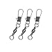 uxcell 20PCS Grey Fishing Line to Hook Clip Connector Swivels