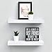 WELLAND Set of 2 Floating Shelves Wall Mounted Shelf, for Home Decor with 8